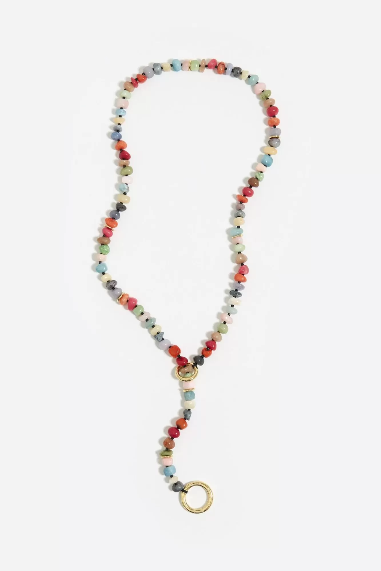 BIMBA Y LOLA Collar Largo Piedras Multicolores Dorado Online