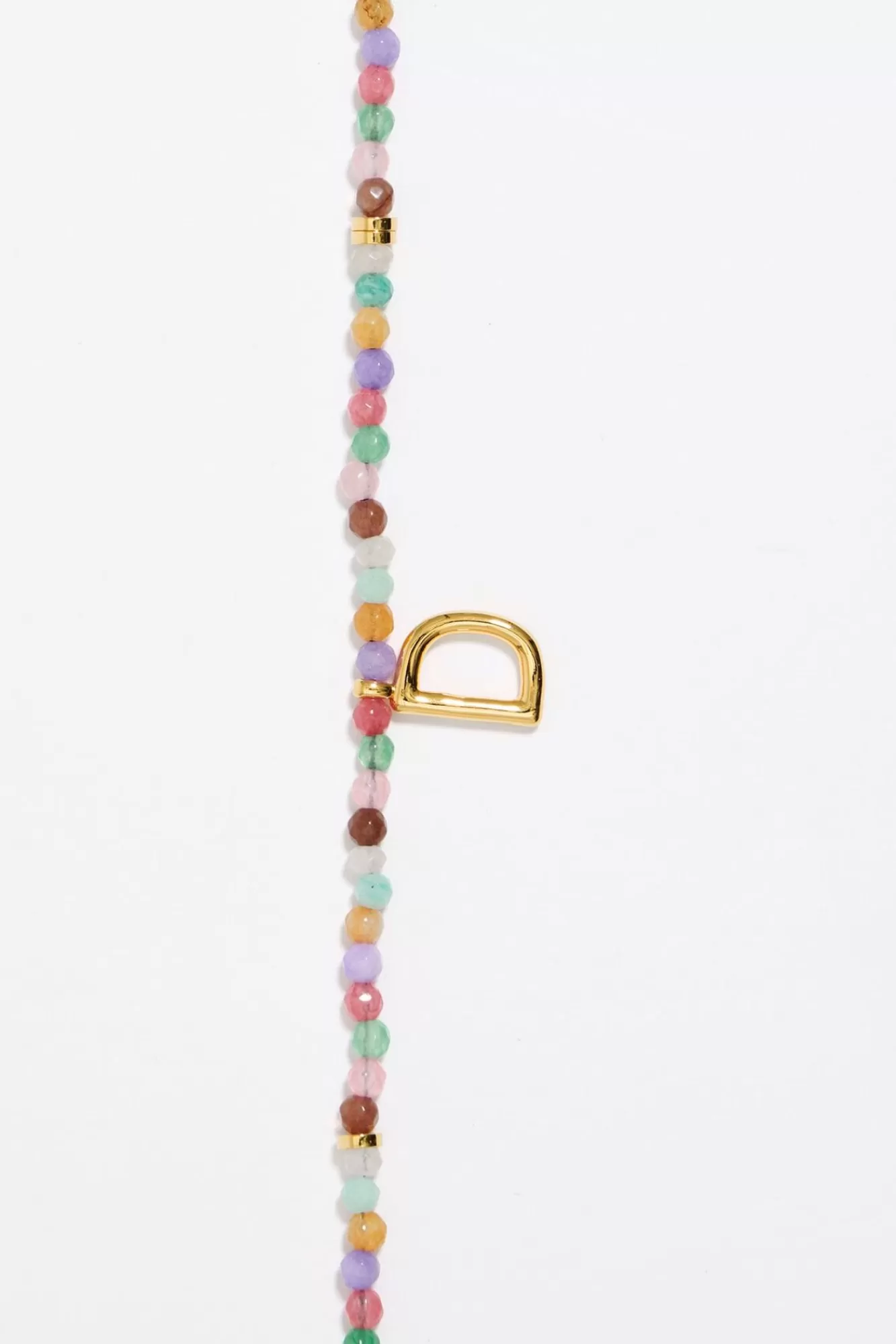 BIMBA Y LOLA Collar Letra D Piedras Multicolores Hot