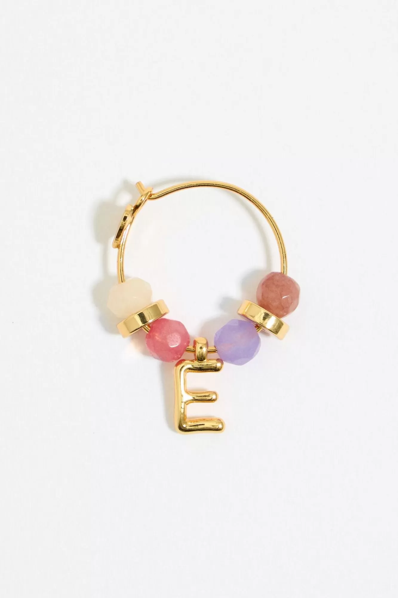 BIMBA Y LOLA Pendientes Letra E Piedras Multicolores Best Sale